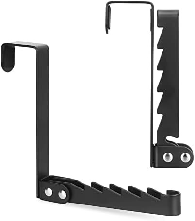 Collapsible over the door rack, black