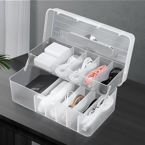Cord storage organizer box