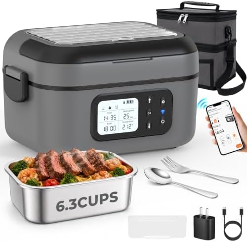 Cordless electric lunch box, gray