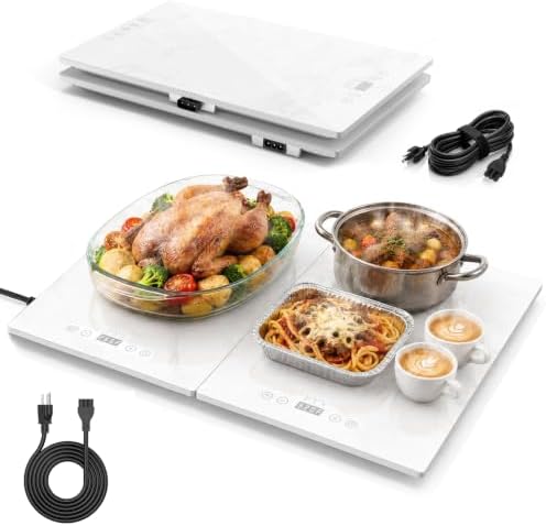 Electric warming tray with power cord