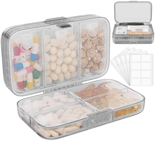 Large weekly pill organizer, grey