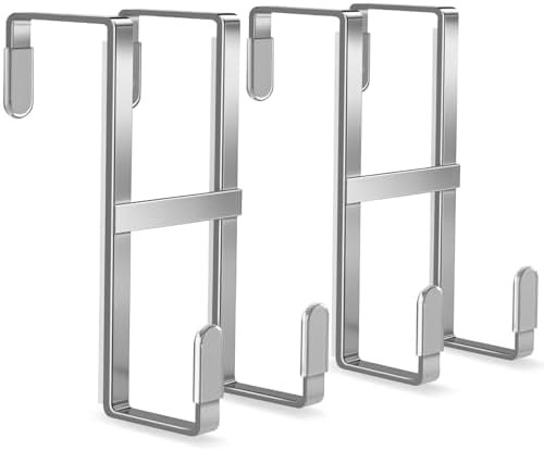 Over the door double sided hangers, silver