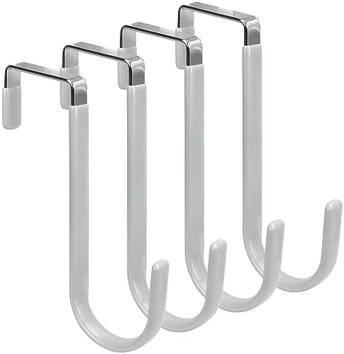 Over the door hooks, single hanger, silver