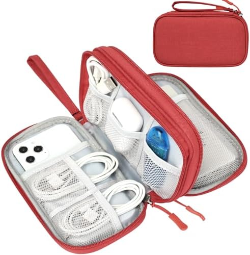 Travel tech pouch, red